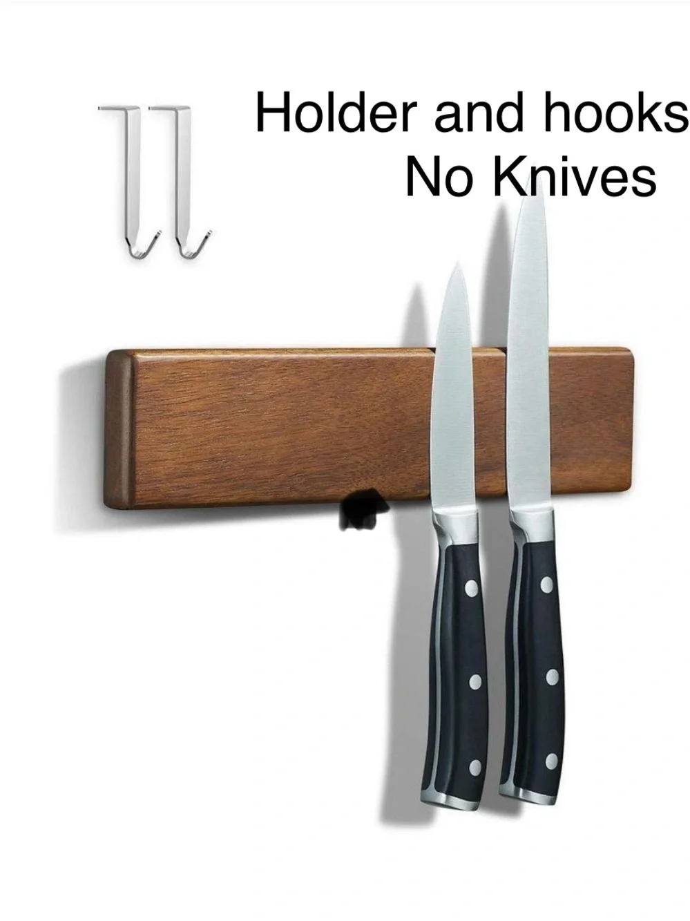 ENOKING Magnetic Knife Holder for Wall, 10 Inch Powerful Magnet Acacia Wood